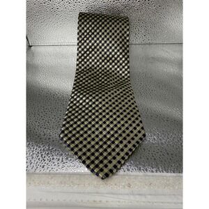 Valerio Garati Pure Silk Necktie Hand Made Gingham‎ Checkered Pattern